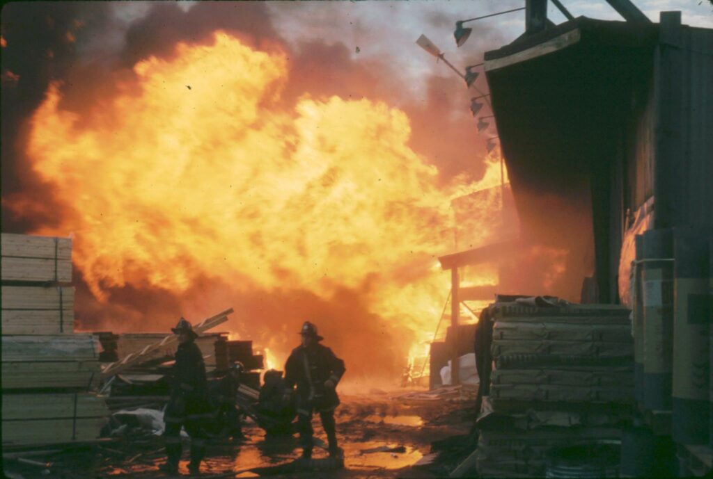 A fire in Everett